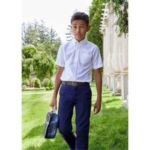 NWT Youth Boys French Toast Relaxed Fit Twill Navy Blue School Uniform Pants 12